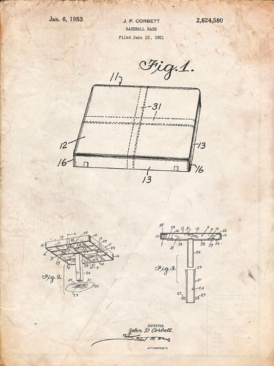 Picture of PP540-VINTAGE PARCHMENT SOCCER BALL 1985 PATENT POSTER