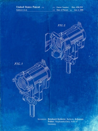 Picture of PP548-FADED BLUEPRINT STAGE LIGHTING PATENT POSTER