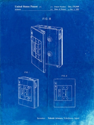 Picture of PP551-FADED BLUEPRINT TOSHIBA WALKMAN PATENT POSTER
