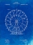 Picture of PP615-FADED BLUEPRINT FERRIS WHEEL 1920 PATENT POSTER