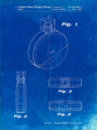Picture of PP630-FADED BLUEPRINT PERFUME JAR POSTER