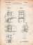 Picture of PP632-VINTAGE PARCHMENT FRAMED HIKING PACK PATENT POSTER