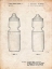Picture of PP669-VINTAGE PARCHMENT CYCLING WATER BOTTLE PATENT POSTER