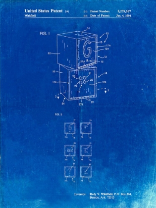 Picture of PP674-FADED BLUEPRINT CHILDRENS BUILDING BLOCK
