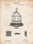 Picture of PP683-VINTAGE PARCHMENT VINTAGE BIRDCAGE PATENT POSTER