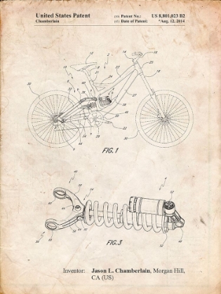 Picture of PP735-VINTAGE PARCHMENT BICYCLE SHOCK ART