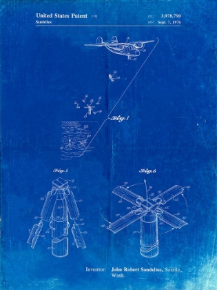 Picture of PP750-FADED BLUEPRINT BOEING SONOBUOY PATENT POSTER