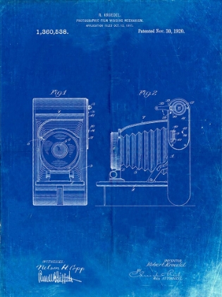 Picture of PP761-FADED BLUEPRINT CAMERA FILM WINDING PATENT PRINT