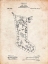 Picture of PP764-VINTAGE PARCHMENT CHRISTMAS STOCKING 1912 PATENT POSTER