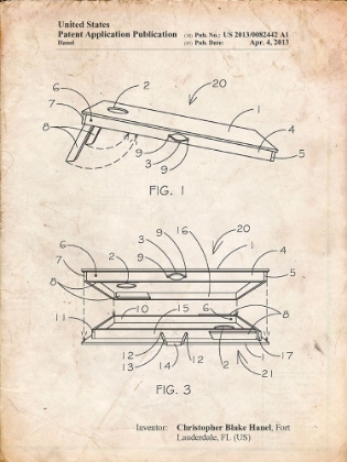 Picture of PP774-VINTAGE PARCHMENT CORN HOLE BOARD PATENT POSTER