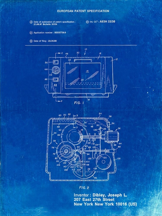 Picture of PP791-FADED BLUEPRINT EASY BAKE OVEN PATENT POSTER