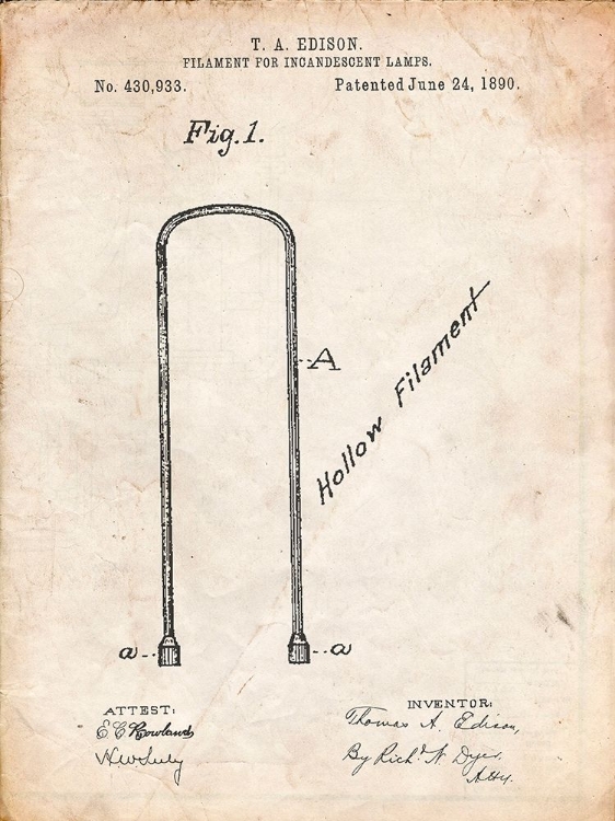 Picture of PP795-VINTAGE PARCHMENT EDISON FILAMENT ART