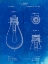 Picture of PP796-FADED BLUEPRINT EDISON LAMP BASE PATENT PRINT