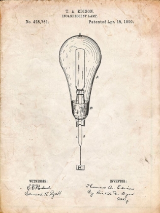 Picture of PP797-VINTAGE PARCHMENT OUTBOARD MOTOR PATENT ART