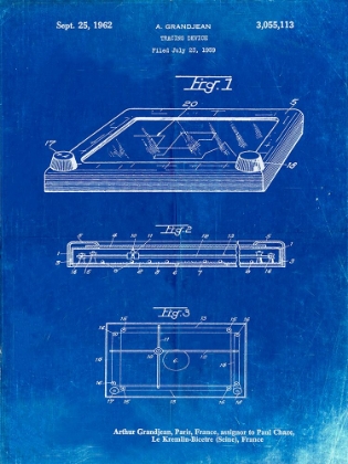 Picture of PP802-FADED BLUEPRINT ETCH A SKETCH POSTER POSTER