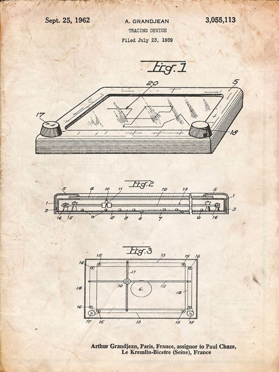 Picture of PP802-VINTAGE PARCHMENT ETCH A SKETCH POSTER POSTER