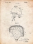 Picture of PP827-VINTAGE PARCHMENT FOOTBALL HELMET PATENT 1922 WALL ART POSTER
