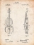 Picture of PP853-VINTAGE PARCHMENT FRANK M. ASHLEY VIOLIN PATENT POSTER