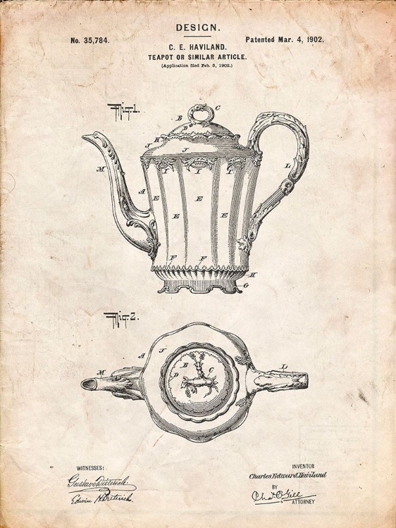 Picture of PP873-VINTAGE PARCHMENT HASBRO CONCEPT GAME PATENT POSTER
