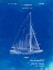 Picture of PP878-FADED BLUEPRINT HERRESHOFF R 40 GAMECOCK RACING SAILBOAT PATENT POSTER