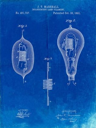 Picture of PP889-FADED BLUEPRINT IBANEZ PRO 540RBB ELECTRIC GUITAR PATENT POSTER