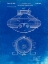 Picture of PP898-FADED BLUEPRINT JACQUES COUSTEAU SUBMERSIBLE VESSEL PATENT POSTER