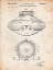Picture of PP898-VINTAGE PARCHMENT JACQUES COUSTEAU SUBMERSIBLE VESSEL PATENT POSTER