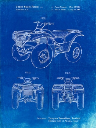 Picture of PP902-FADED BLUEPRINT KAWASAKI PRAIRIE PATENT POSTER