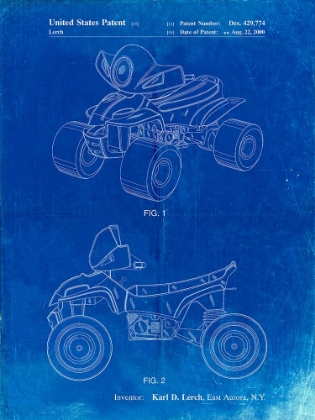 Picture of PP908-FADED BLUEPRINT KIDS 4-WHEELER POSTER