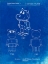 Picture of PP931-FADED BLUEPRINT LEGO HIPPOPOTAMUS POSTER