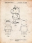 Picture of PP931-VINTAGE PARCHMENT LEGO HIPPOPOTAMUS POSTER