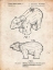 Picture of PP933-VINTAGE PARCHMENT LEGO POLAR BEAR POSTER