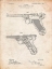 Picture of PP947-VINTAGE PARCHMENT LUGER PISTOL PATENT POSTER