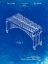 Picture of PP967-FADED BLUEPRINT MUSSER MARIMBA PATENT POSTER