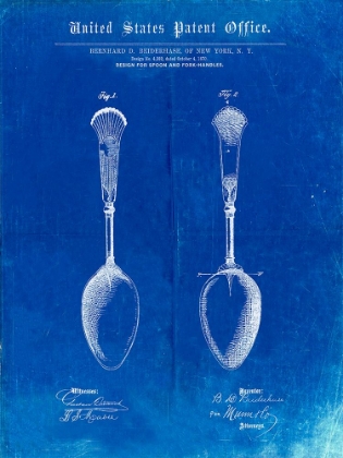 Picture of PP977-FADED BLUEPRINT OSIRIS STERLING FLATWARE SPOON PATENT POSTER