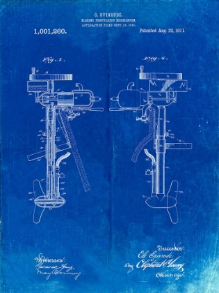 Picture of PP979-FADED BLUEPRINT OTOSCOPE PATENT PRINT