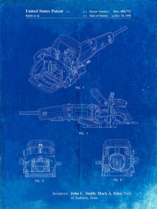 Picture of PP989-FADED BLUEPRINT PLATE JOINER PATENT POSTER