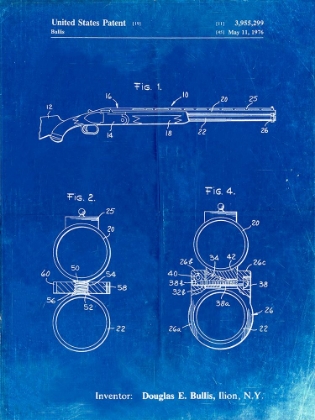 Picture of PP1012-FADED BLUEPRINT REMINGTON SHOTGUN PATENT PRINT