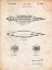 Picture of PP1017-VINTAGE PARCHMENT ROCKET SHIP MODEL PATENT POSTER