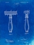 Picture of PP1026-FADED BLUEPRINT SAFETY RAZOR PATENT POSTER