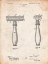 Picture of PP1026-VINTAGE PARCHMENT SAFETY RAZOR PATENT POSTER