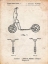 Picture of PP1030-VINTAGE PARCHMENT SCOOTER PATENT ART, 80S TOYS, 80S DECOR, PP1030