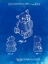 Picture of PP1086-FADED BLUEPRINT TEDDY BEAR POSTER