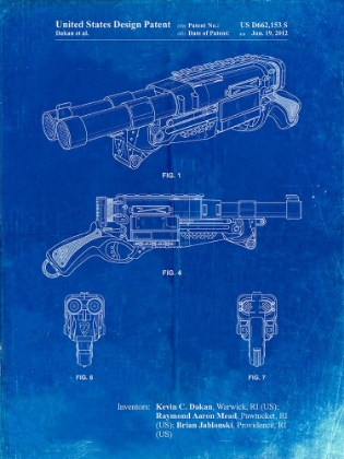 Picture of PP1105-FADED BLUEPRINT TOY GUN POSTER