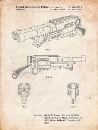 Picture of PP1105-VINTAGE PARCHMENT TOY GUN POSTER