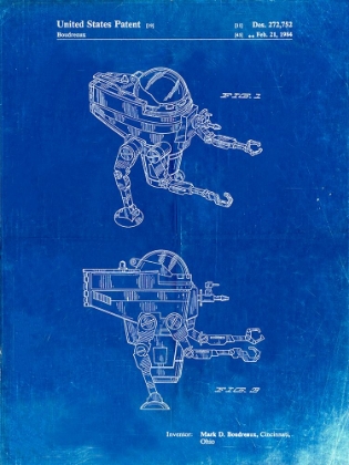 Picture of PP1107-FADED BLUEPRINT MATTEL SPACE WALKING TOY PATENT POSTER