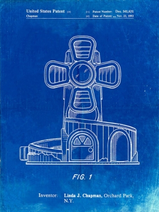 Picture of PP1108-FADED BLUEPRINT TOY WINDMILL POSTER