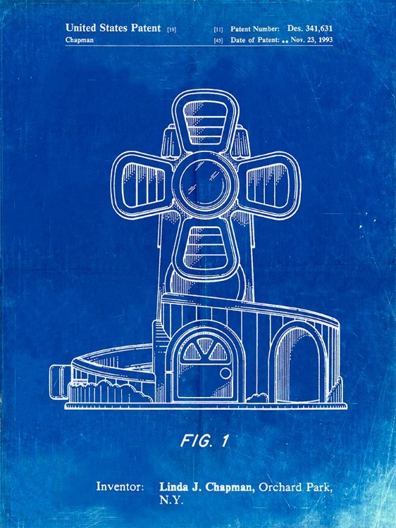 Picture of PP1108-FADED BLUEPRINT TOY WINDMILL POSTER