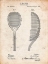 Picture of PP1127-VINTAGE PARCHMENT VINTAGE TENNIS RACKET 1891 PATENT POSTER