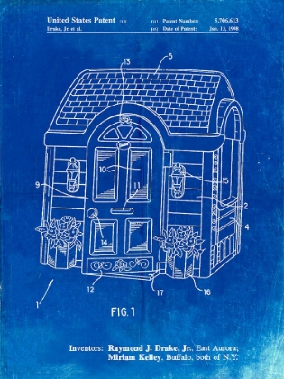 Picture of PP1132-FADED BLUEPRINT WALK-IN CHILDS PLAYHOUSE POSTER